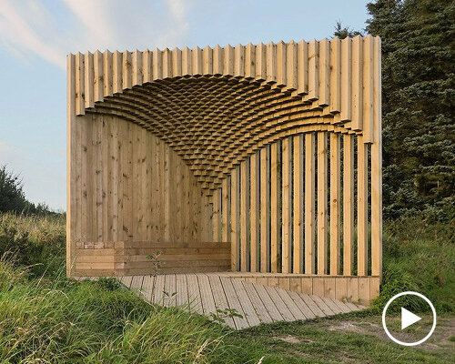 UNESCO biosphere shelter conrhenny utilizes local timber in isle of man