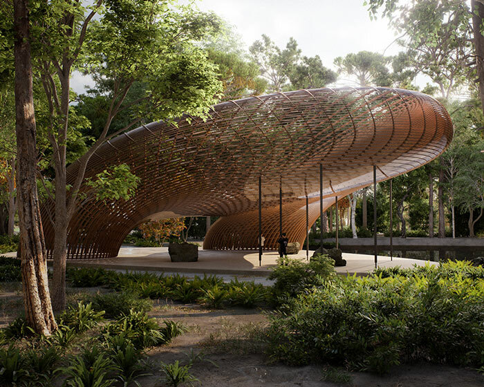 architect victor ortiz envisions fluid, lightweight umuarama pavilion in brazil