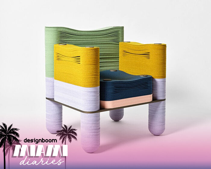 stackabl turns manufacturing waste into bold furniture collection at design miami