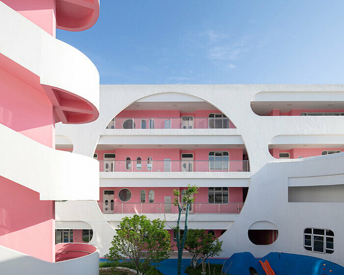 dika design sculpts 'vitality' kindergarten in shucheng with playful pink hues