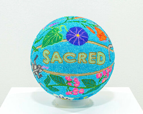 jorge mañes rubio's vibrant beaded basketballs reinterpret historical symbols and myths