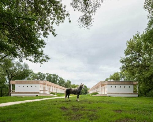 megabudka's hotel emerges as a cluster of slavic mud modules in russian national park 