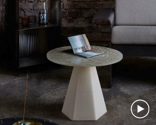 martin žampach 3d prints geometric coffee table bases topped with recycled plastic