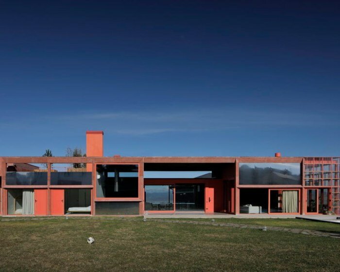 georgian mountainscape backdrops terracotta pavilion house by laboratory of architecture #3