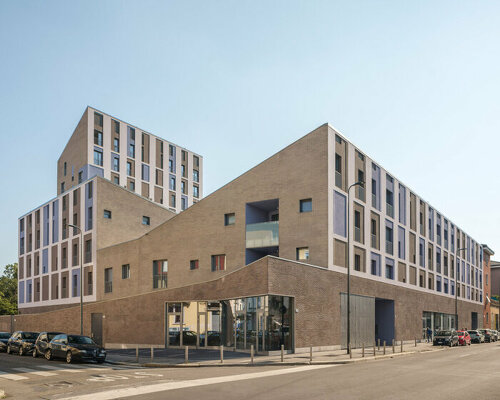 brick-clad residential complex by cino zucchi architetti expands along via valtorta in milan