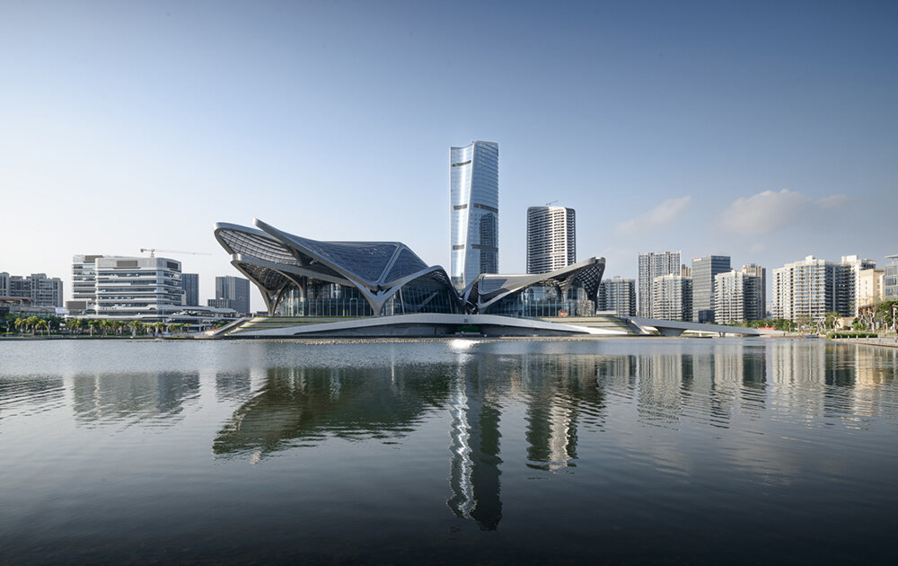 zhuhai jinwan civic art centre by zaha hadid opens in china