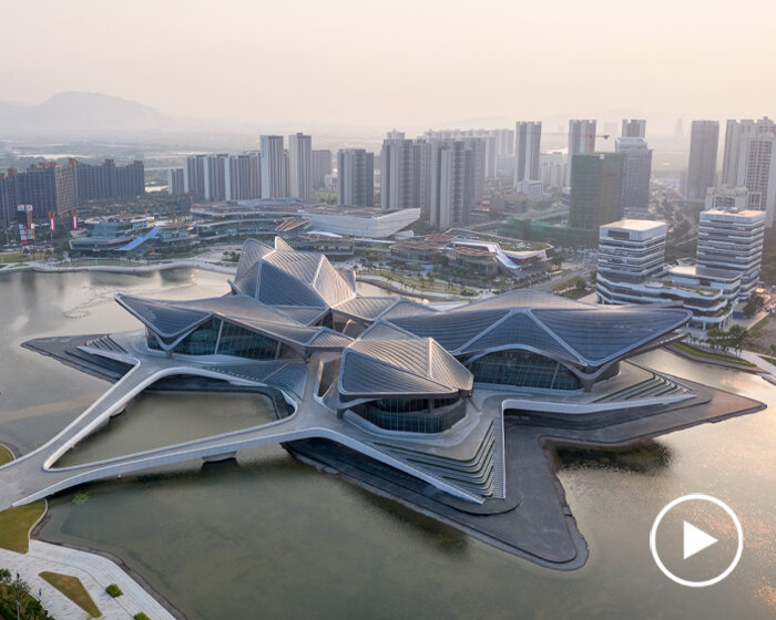 latticed-steel zhuhai jinwan civic art centre by zaha hadid architects opens in china