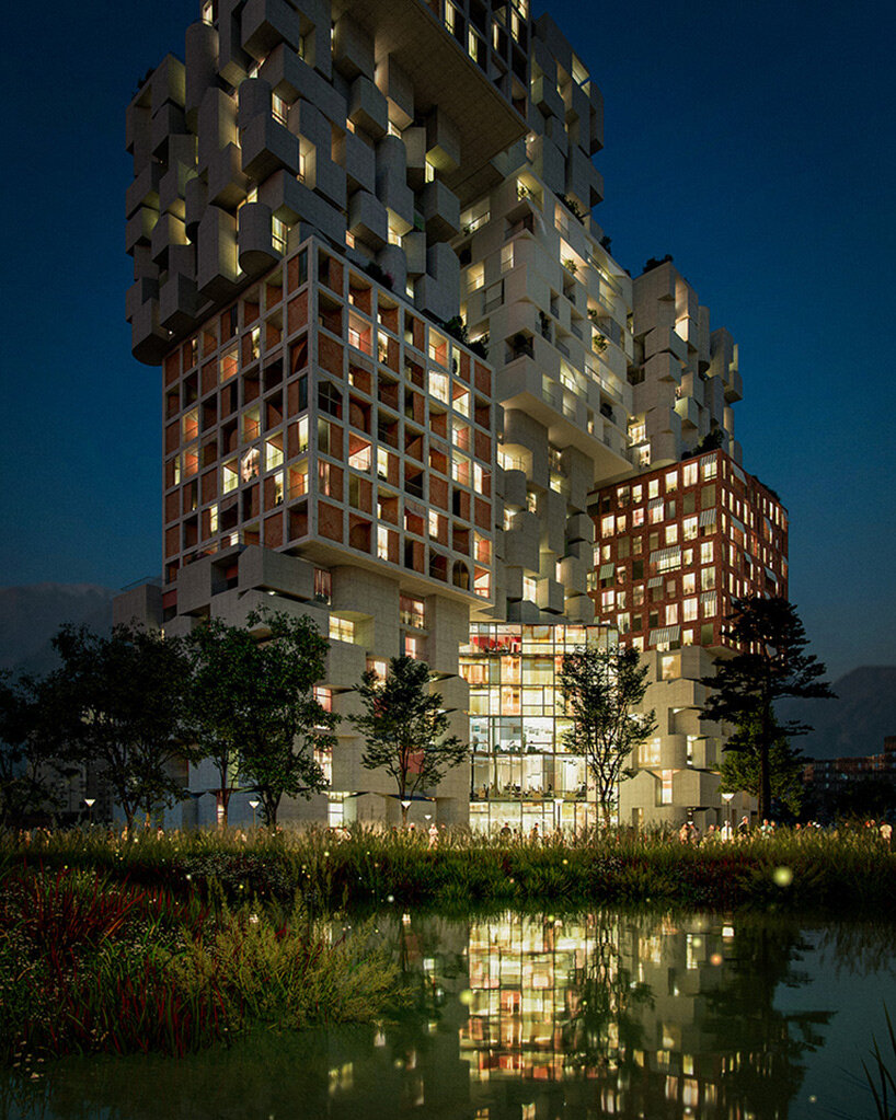 OODA Plans 'hora Vertikale' Village With 13 Stacked Cubes In Tirana