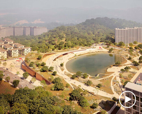 geomdan museum·library cultural hub in korea unfolds like a green ribbon