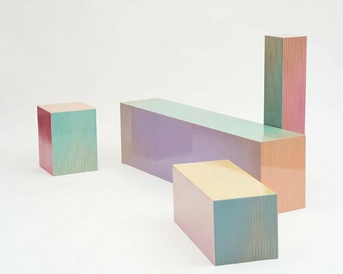 yoonmo koo transports monochrome, tactile arts of dansaekhwa into furniture realm