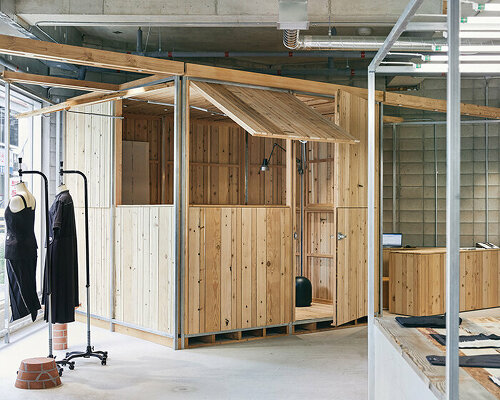 schemata architects turns salvaged materials into upcycled furniture for re;code seoul store