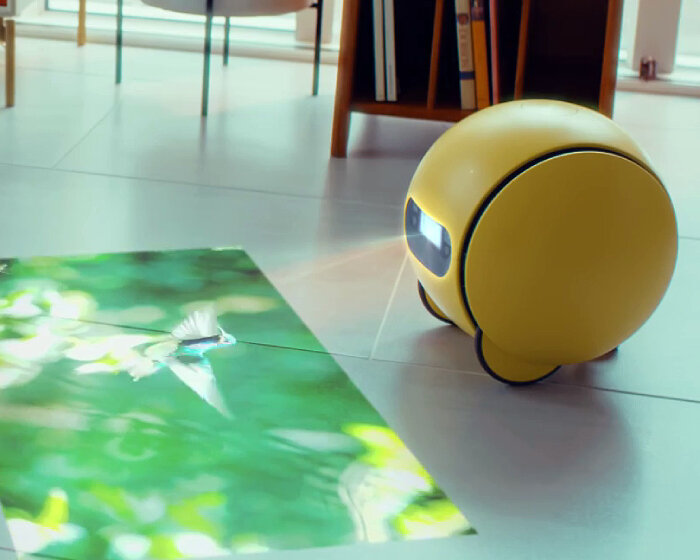 samsung’s ball-shaped AI robot plays videos on floors, walls and more using built-in projector