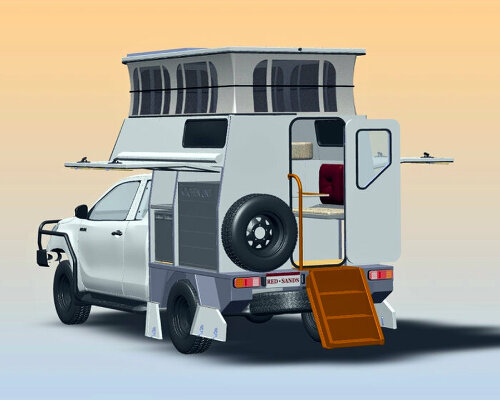 toyota hilux gets upgraded as 4WD camper with queen-sized bed and pull-out breakfast bar