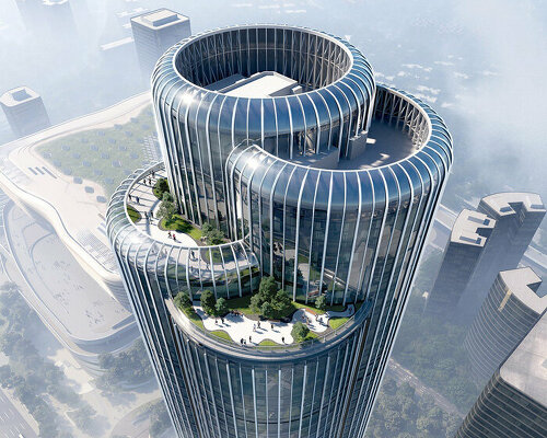 Aedas plans tower of flowing lines and nested rooftop gardens for shenzhen