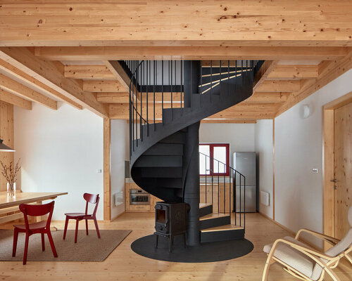 ADR brings modern design to czech mountains with red-cloaked bučina cottage