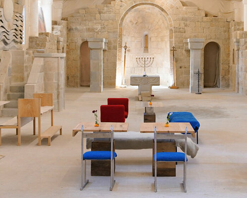 around the studio turns evangelical baptist church into a temporary café installation