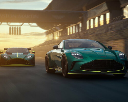 aston martin unveils vantage sports car and GT3 racer made of bonded aluminum body parts