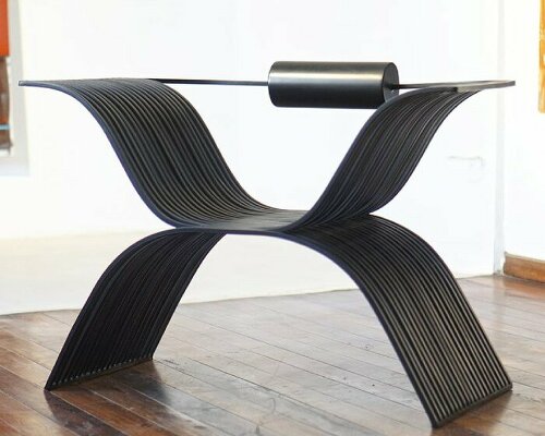 salu iwadi's patewo chair weaves and contours, nodding to the traditional african hairstyle