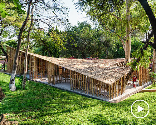 short film guides us through permeable bamboo pavilion celebrating indian craftmanship