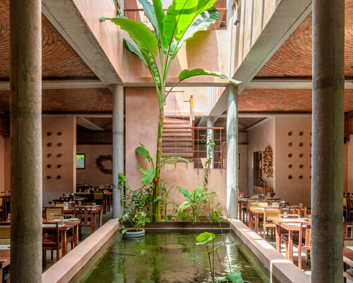 brick-moulded vaulted ceilings crown restaurant by sona reddy studio in india