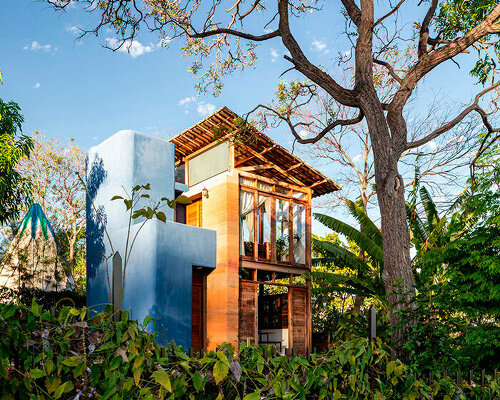 rammed earth sculpts azulpitanga's tiny shelter in the araripe forest of brazil