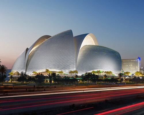 bjarke ingels group shapes las vegas ballpark with sculptural shell structure