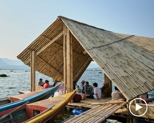 holcim foundation and rumama re-adapt bamboo buoyant architecture in indonesia