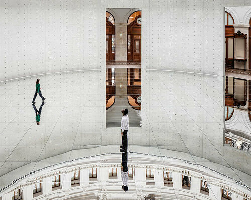 kimsooja's vast mirror installation transforms bourse de commerce into a 'levitating space'