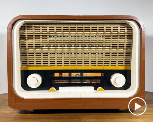 LEGO vintage radio plays any music using smartphone and voice assistant