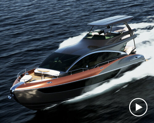 lexus expands LY680 yacht's swimming platform and flybridge to fit a barbecue grill on deck