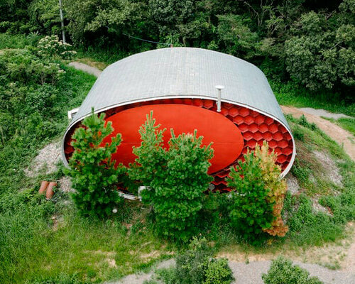 beehive facade screens renovated hotel unit made of corrugated pipes in japan