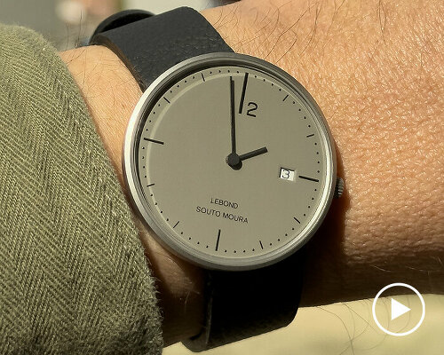 eduardo souto de moura crafts a new lebond watch with tilted dial and hours