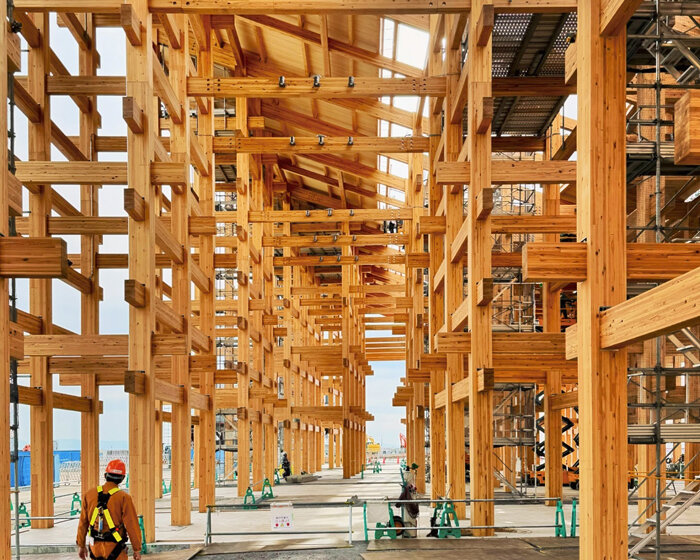 sou fujimoto shares construction progress of timber ring roof for expo 2025 osaka