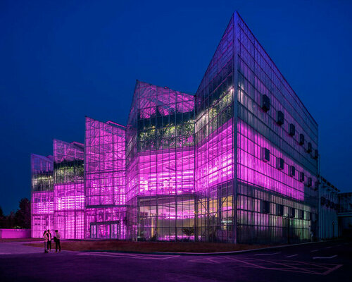 pleating glass facades enfold vertical farm in beijing by van bergen kolpa architects