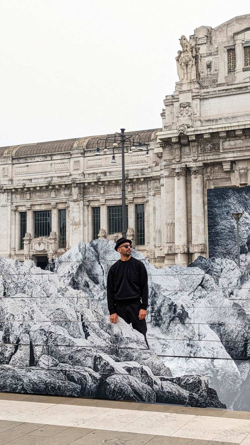 JR’s new monumental rock installation ‘la nascita’ emerges in front of ...