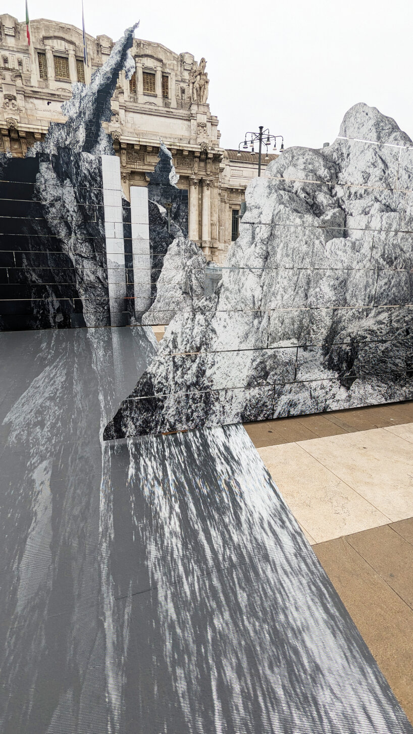 JR’s new monumental rock installation ‘la nascita’ emerges in front of ...