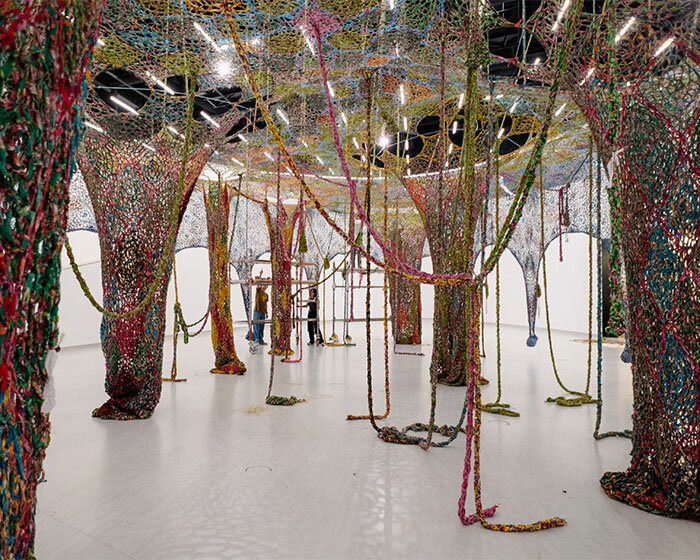 ernesto neto weaves one of his largest installations yet for expansive MAAT show