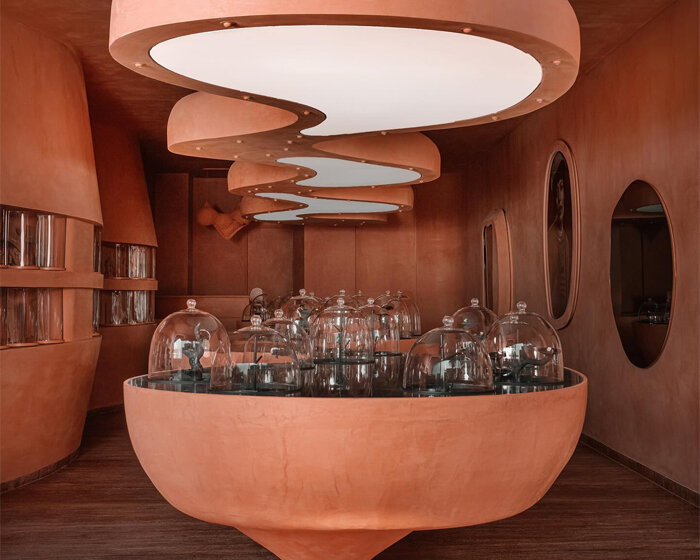 museLAB's jewelry store in ahmedabad recalls a voluptuous terracotta landscape