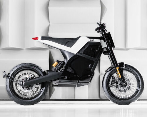 gearless electric motorcycle DAB 1α has recyclable battery & buttons inspired by retro games