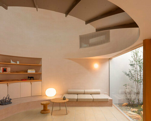 shukugawa house in japan by arbol design unfolds around zenithal dome skylight