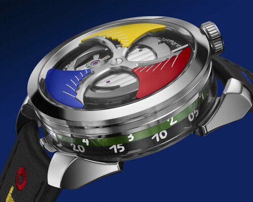 jean-charles de castelbajac writes the hours and minutes by hand around new M.A.D.1 watch