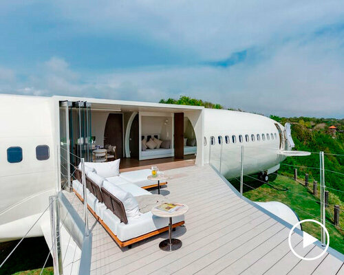 geometrium studio introduces luxury villa within private jet standing atop bali's cliff