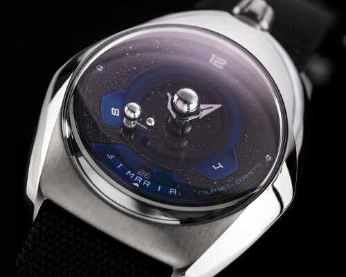 spaceone’s titanium tellurium watch replicates the earth and moon’s orbit around the sun