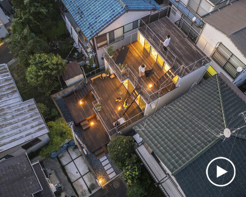 niji architects shapes family house as terraced decks in crowded tokyo neighborhood