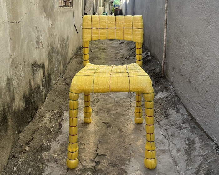 traditional korean reed broom becomes yellow woven furniture in do hyun ahn's collection