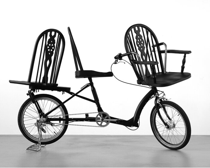 takuto ohta reimagines the japanese child-carrying mamachari bicycle as a chair