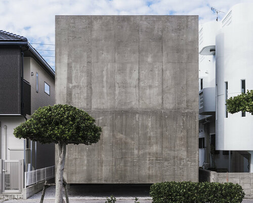 studio cochi architects' house in nishizaki stands as a windowless concrete block
