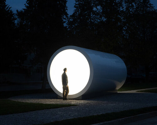 karolina halatek's luminous installation terminal in tirana draws on near-death experiences