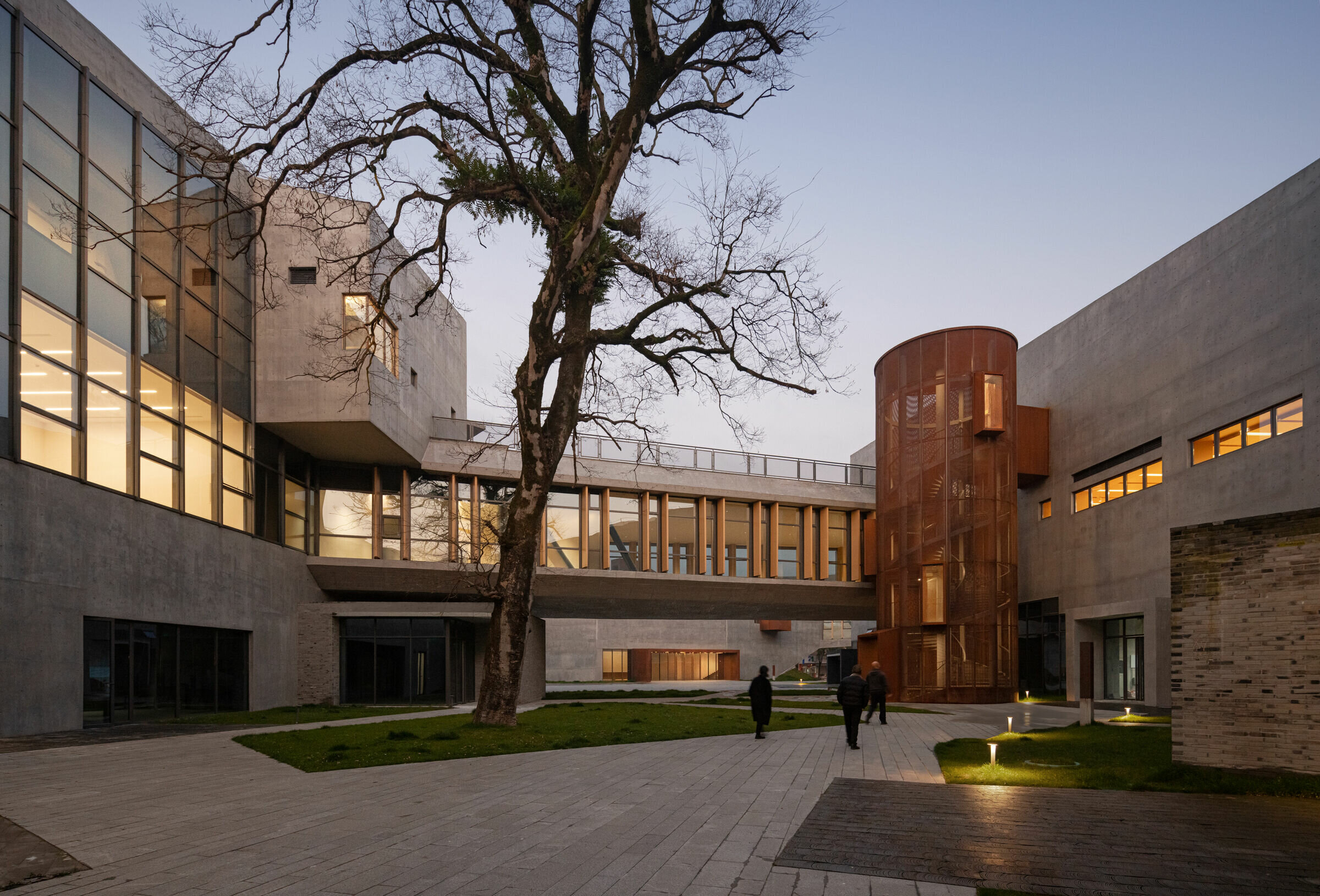 zhejiang lishui guyanhuaxiang art center by line+ spreads a fragmented ...