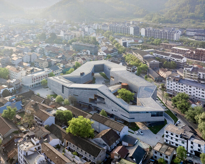 zhejiang lishui guyanhuaxiang art center by line+ spreads a fragmented ring formation